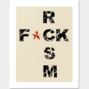 ANTI RACISM T-SHIRT fck rcsm shirt Posters and Art